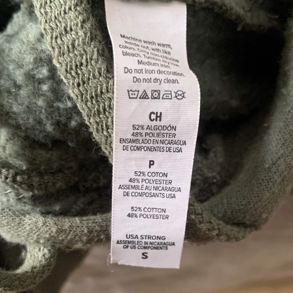 There is No Planet B Olive Green Cropped Hoodie with Environmental Print - Picture 10 of 10